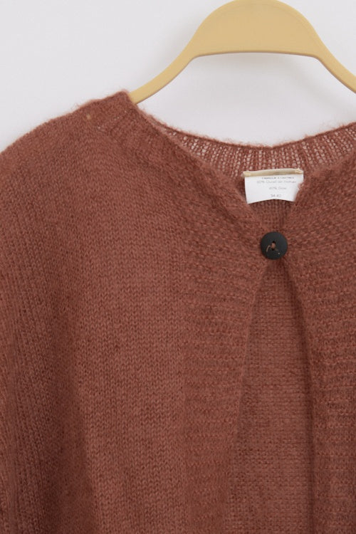 Gilet en laine mohair et soie