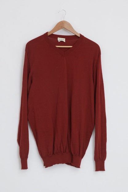 Pull en laine mérinos homme col V