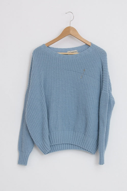 Pull col rond laine recyclée Emilie