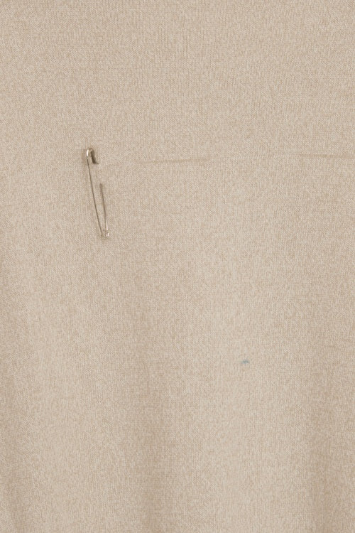Pull col V Chiné Beige pour homme