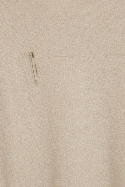Pull col V Chiné Beige pour homme