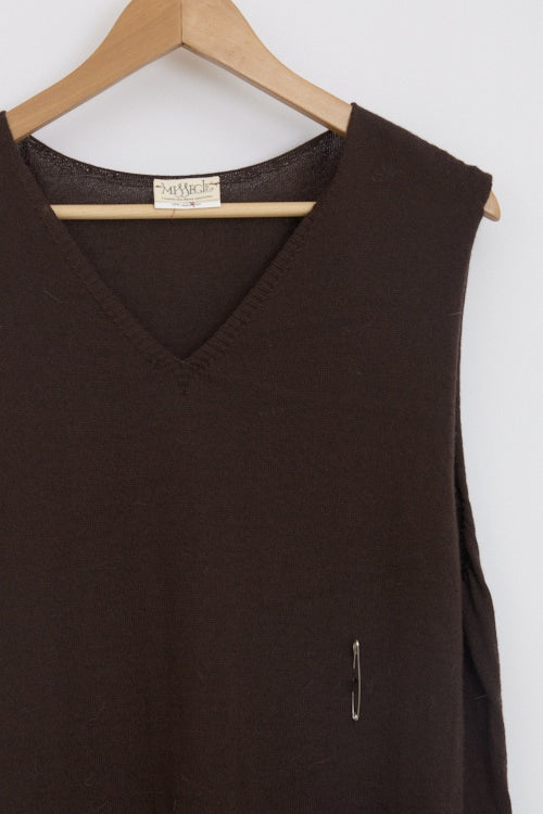 Pull en laine mérinos homme col V sans manche