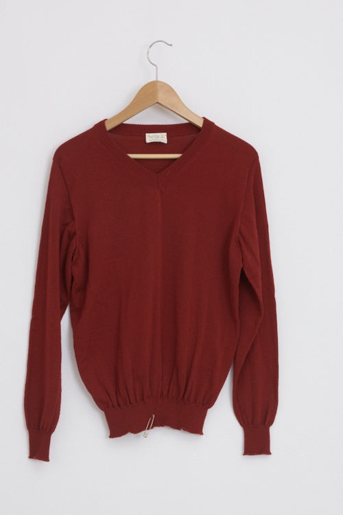 Pull en laine mérinos homme col V