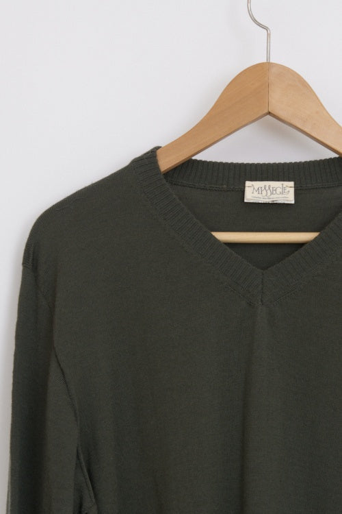 Pull en laine mérinos homme col V