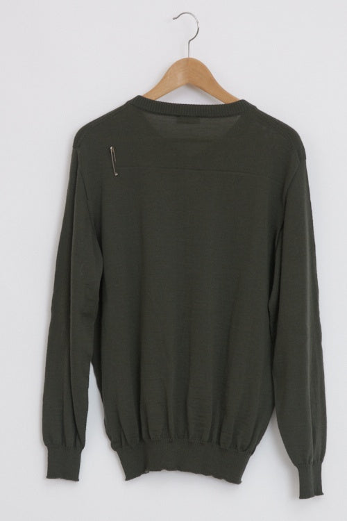 Pull en laine mérinos homme col V