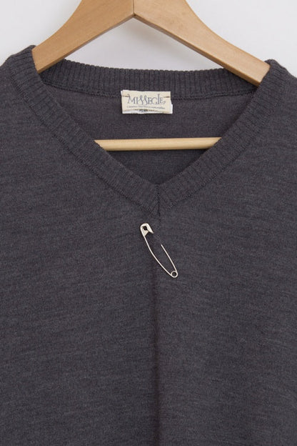 Pull en laine mérinos homme col V