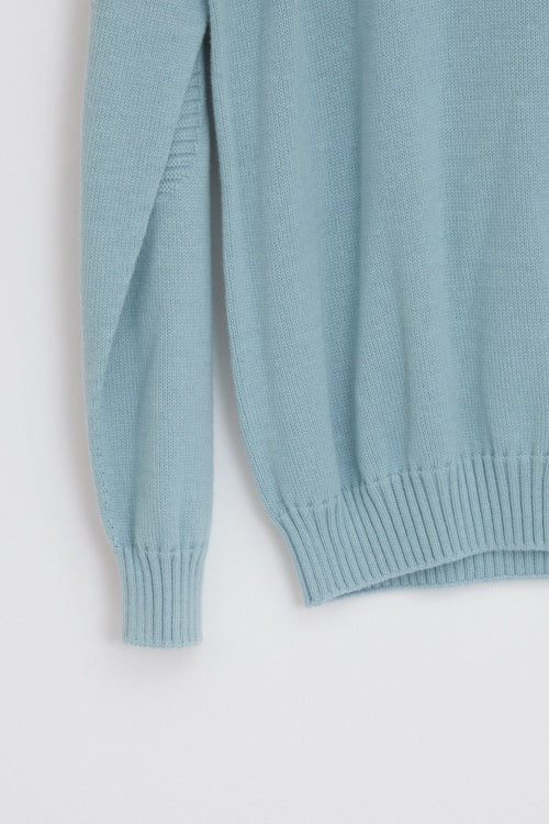 Pull col V coton bio et seacell