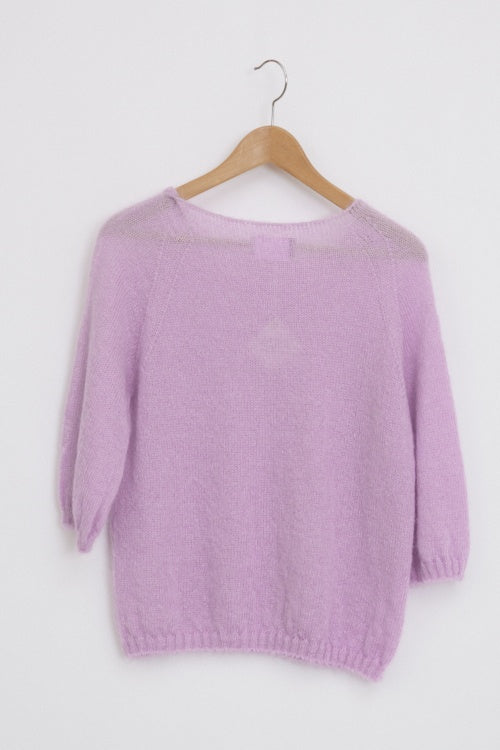 Pull laine ample mohair et soie pour femme