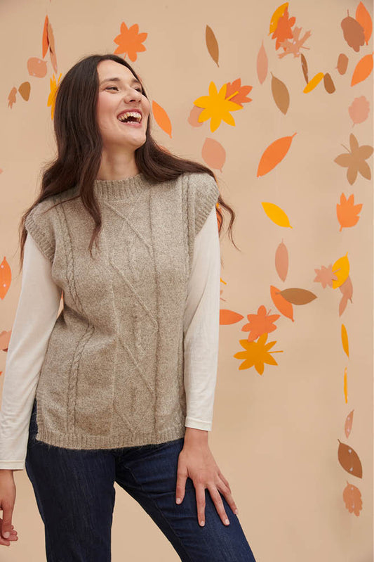 Pull en laine yack sans manche