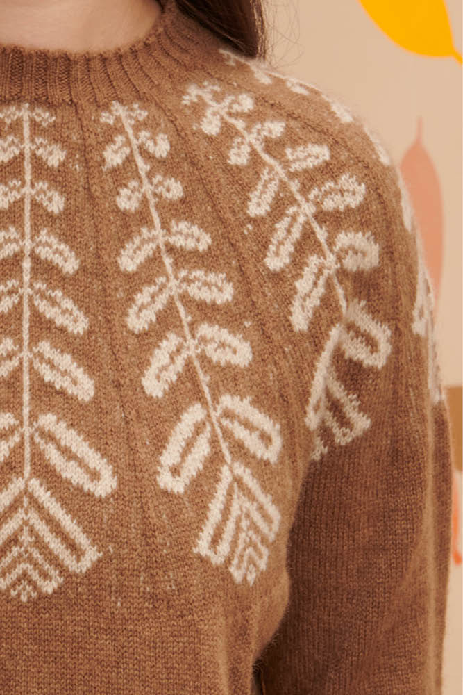 Pull en laine jacquard pour femme