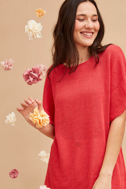 Pull tunique en lin