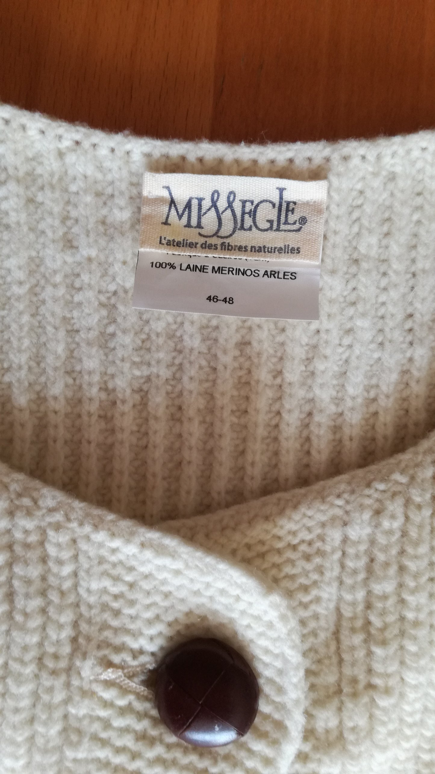 Gilet laine mérinos d'Arles sans manches