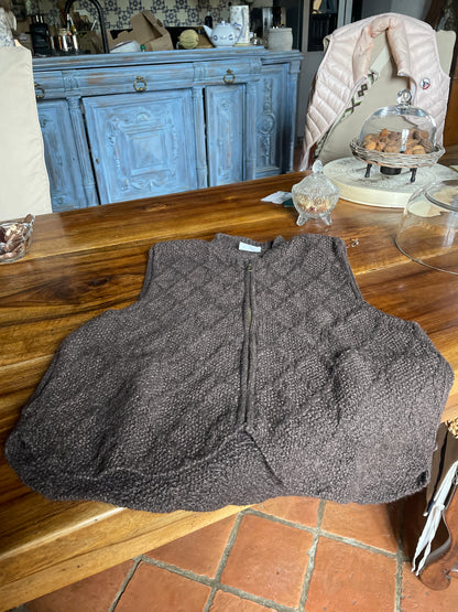 Gilet en laine sans manche yack mérinos et soie pour femme