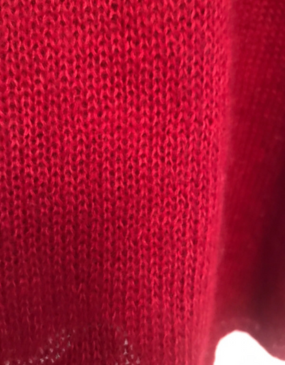 Pull mohair soie rouge