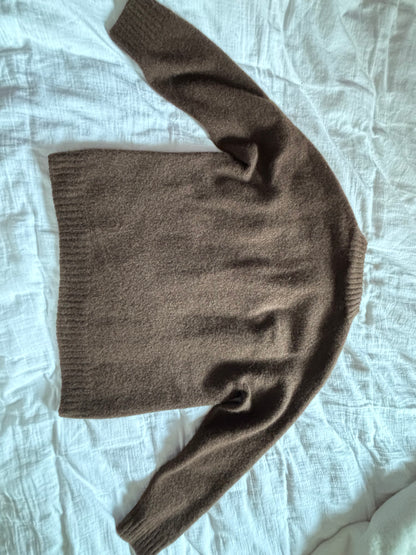 Pull laine de yack col cheminé pour femme