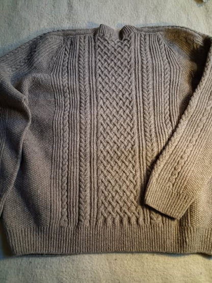 Pull en laine à torsades pour homme