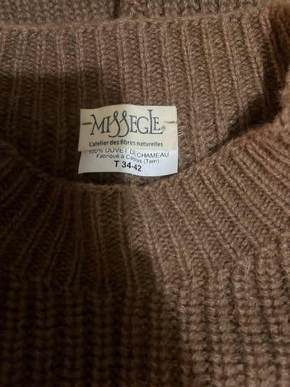 Grand pull laine de chameau femme