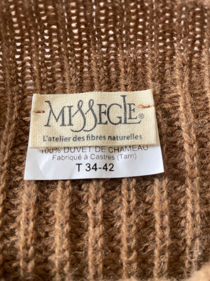 Grand pull laine de chameau femme