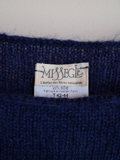 Pull laine ample mohair et soie pour femme