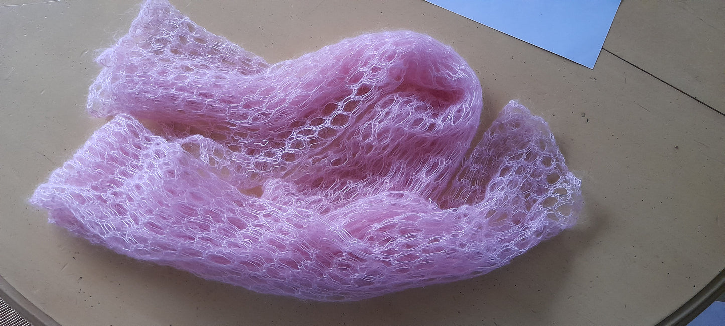 Foulard duvet mohair - soie