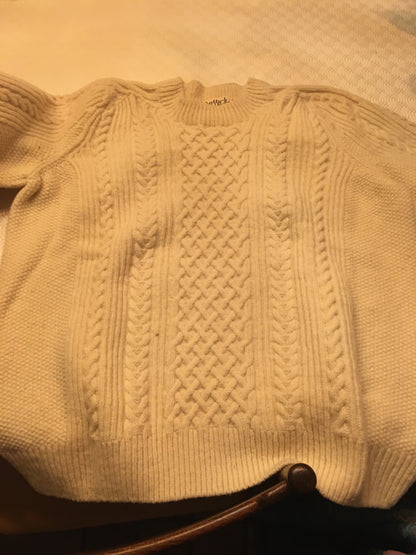 Pull en laine à torsades pour femme