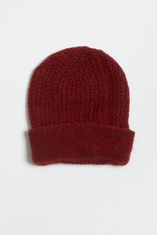 Bonnet laine à revers pour femme