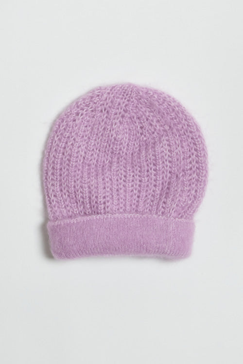 Bonnet laine à revers pour femme