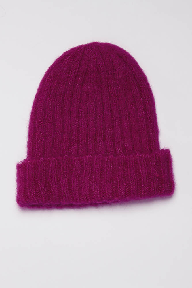 Bonnet laine mohair femme