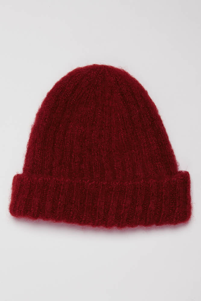 Bonnet laine mohair femme