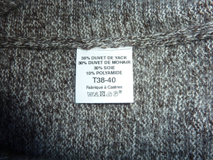 pull femme chiné col rond Yack-Soie-Mohair