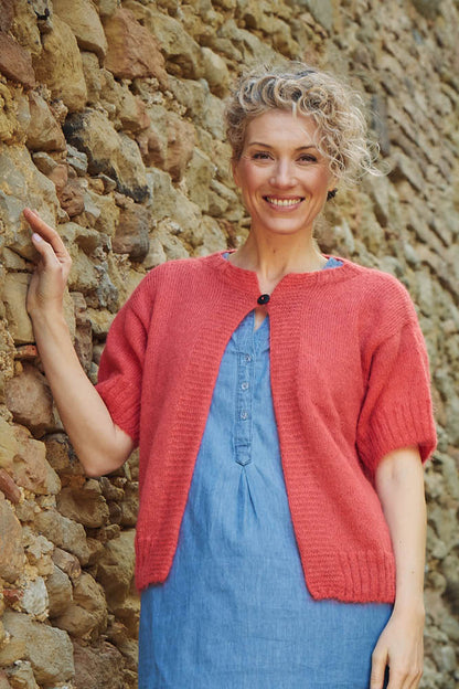 Gilet en laine mohair et soie
