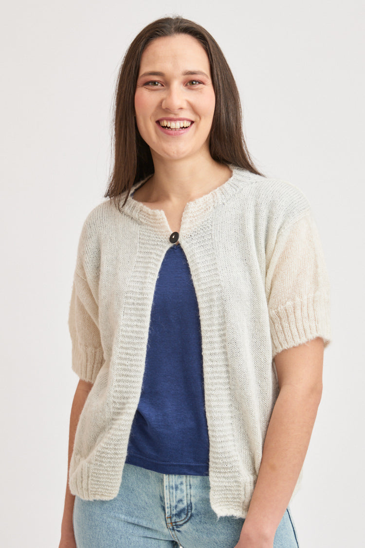 Gilet en laine mohair et soie