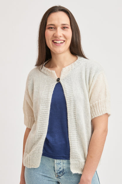 Gilet en laine mohair et soie