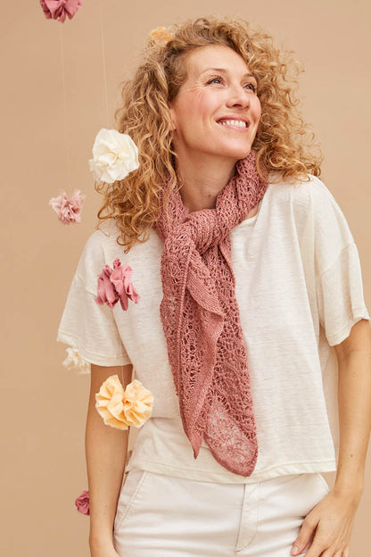 Foulard carré en lin