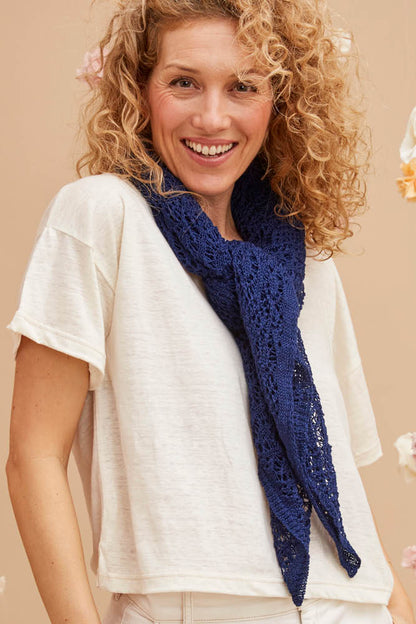 Foulard carré en lin