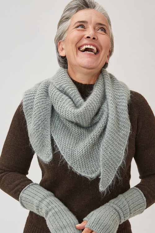 Châle trendy laine mohair et soie pour femme