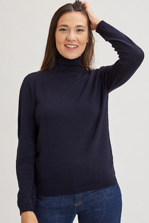 Col roulé laine mérinos pour femme