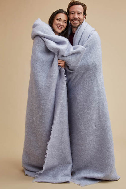 Couverture laine mohair grand lit 2 places