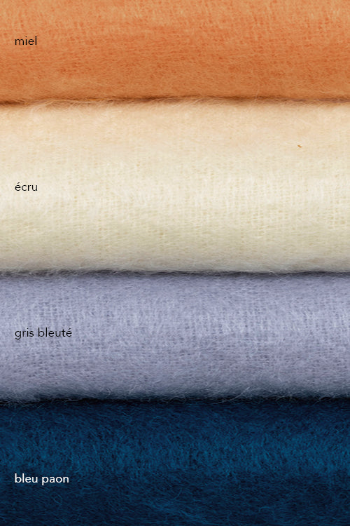 Couverture laine mohair grand lit 2 places