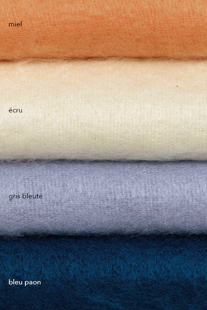 Couverture laine mohair grand lit 2 places
