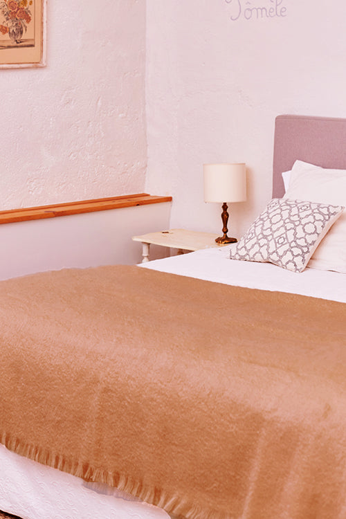 Couverture laine mohair lit 2 places