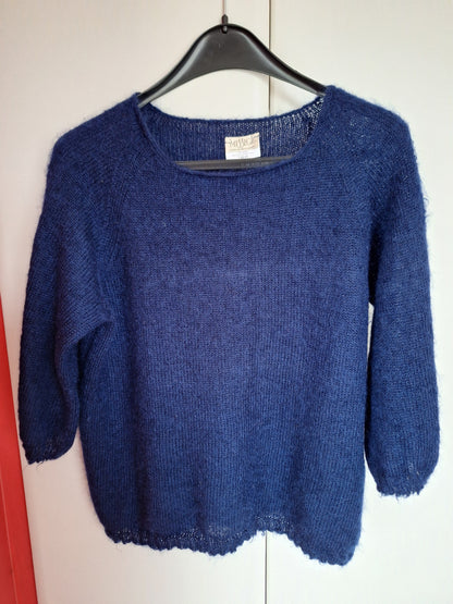 Pull laine ample mohair et soie pour femme