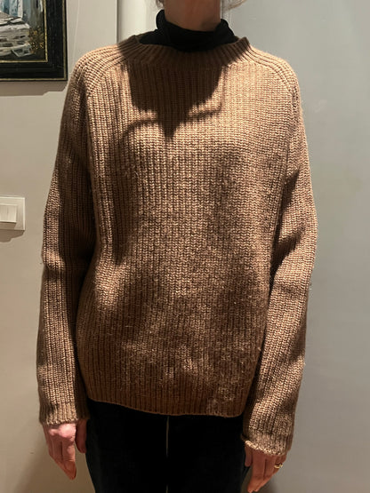 Grand pull laine de chameau femme