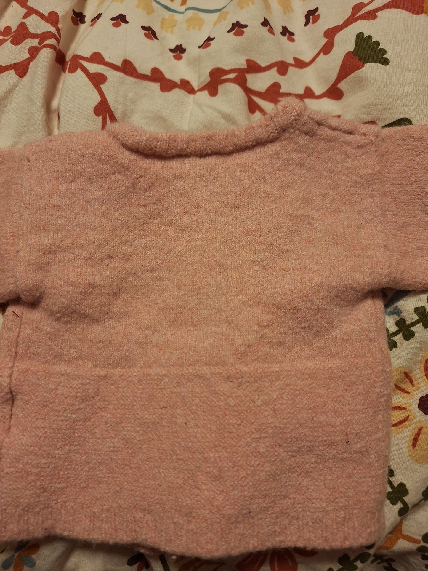 Pull de naissance Fille Mérinos