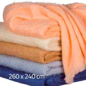 Couverture laine mohair grand lit 2 places