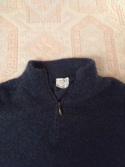Pull en laine yack col cheminée pour homme