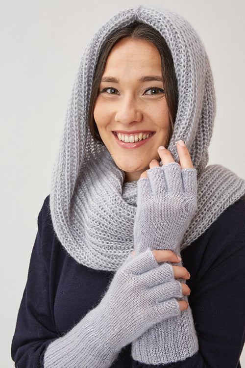 Écharpe capuche en laine