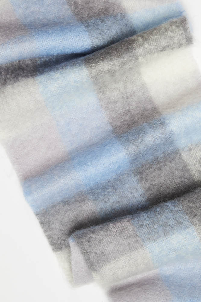 Écharpe laine mohair et soie femme écossaise