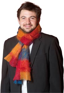 Écharpe laine mohair et soie homme écossaise