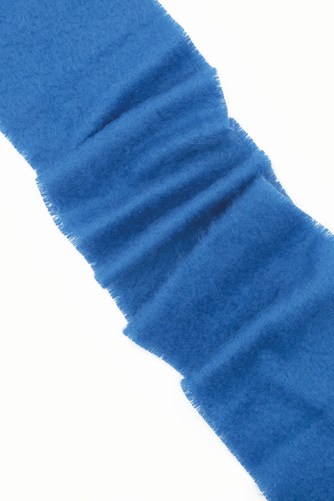 Écharpe laine mohair et soie homme unie